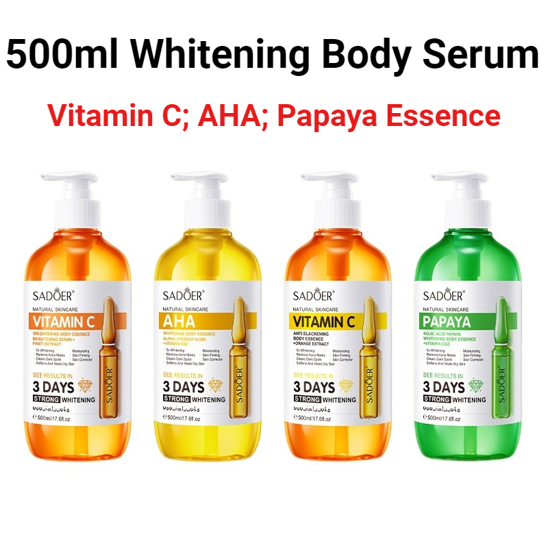Alpha Arbutin Serum - SADOER AHA Whitening Body Essence 500ml