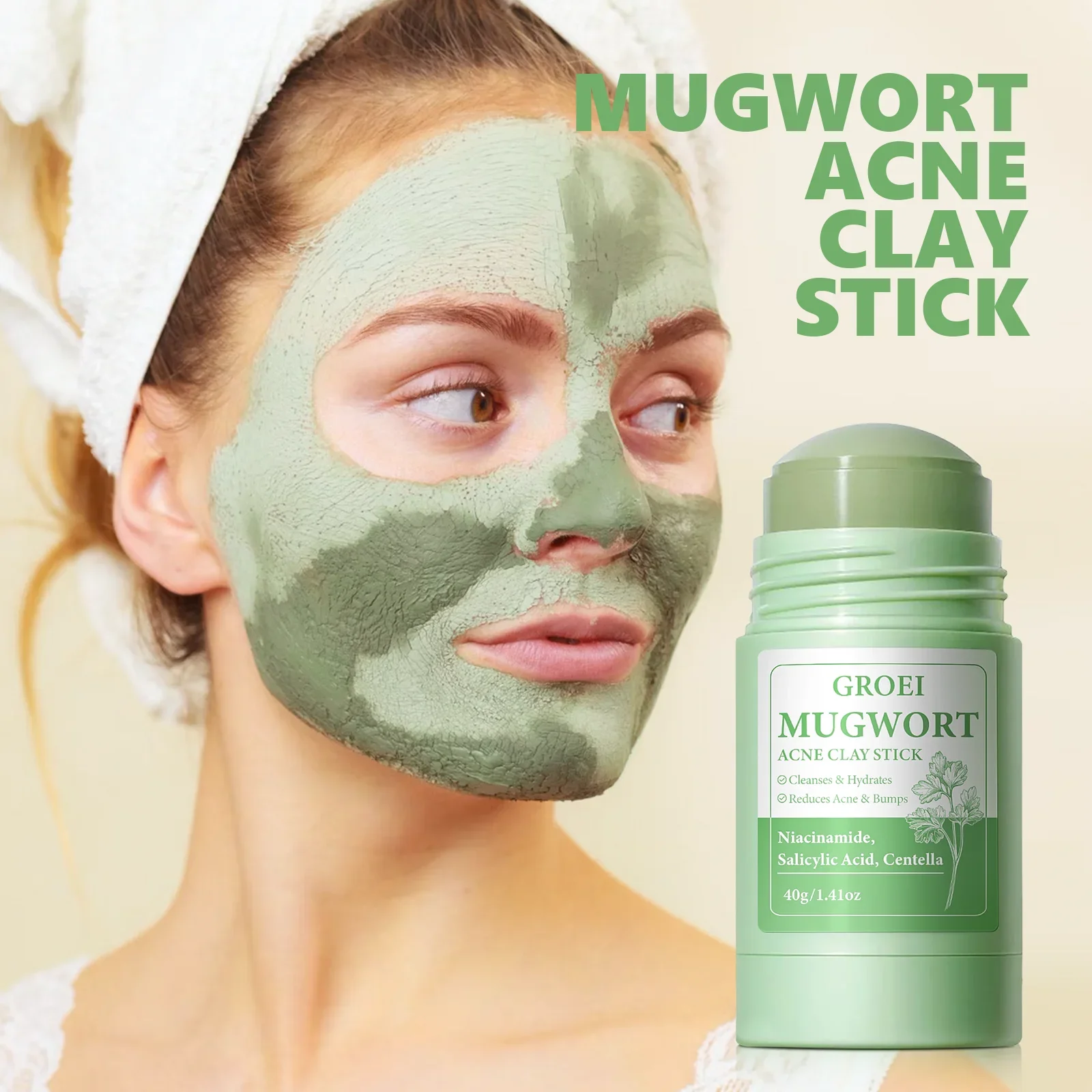 Bentonite Clay Mask - Solid Facial Mask - Deep Cleansing
