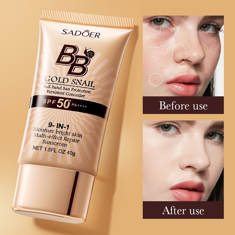 SADOER Gold Snail Sunscreen BB - đánh giá và giá Spf 50 Sunscreen