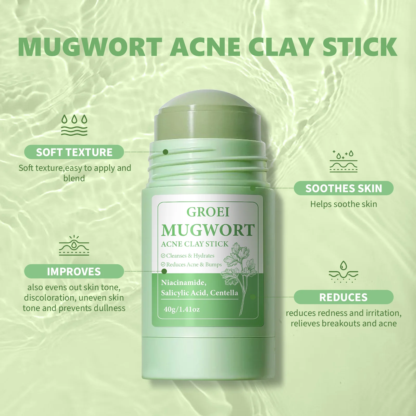 Mugwort Solid Mask Remove Blac - đánh giá và giá Bentonite Clay Mask