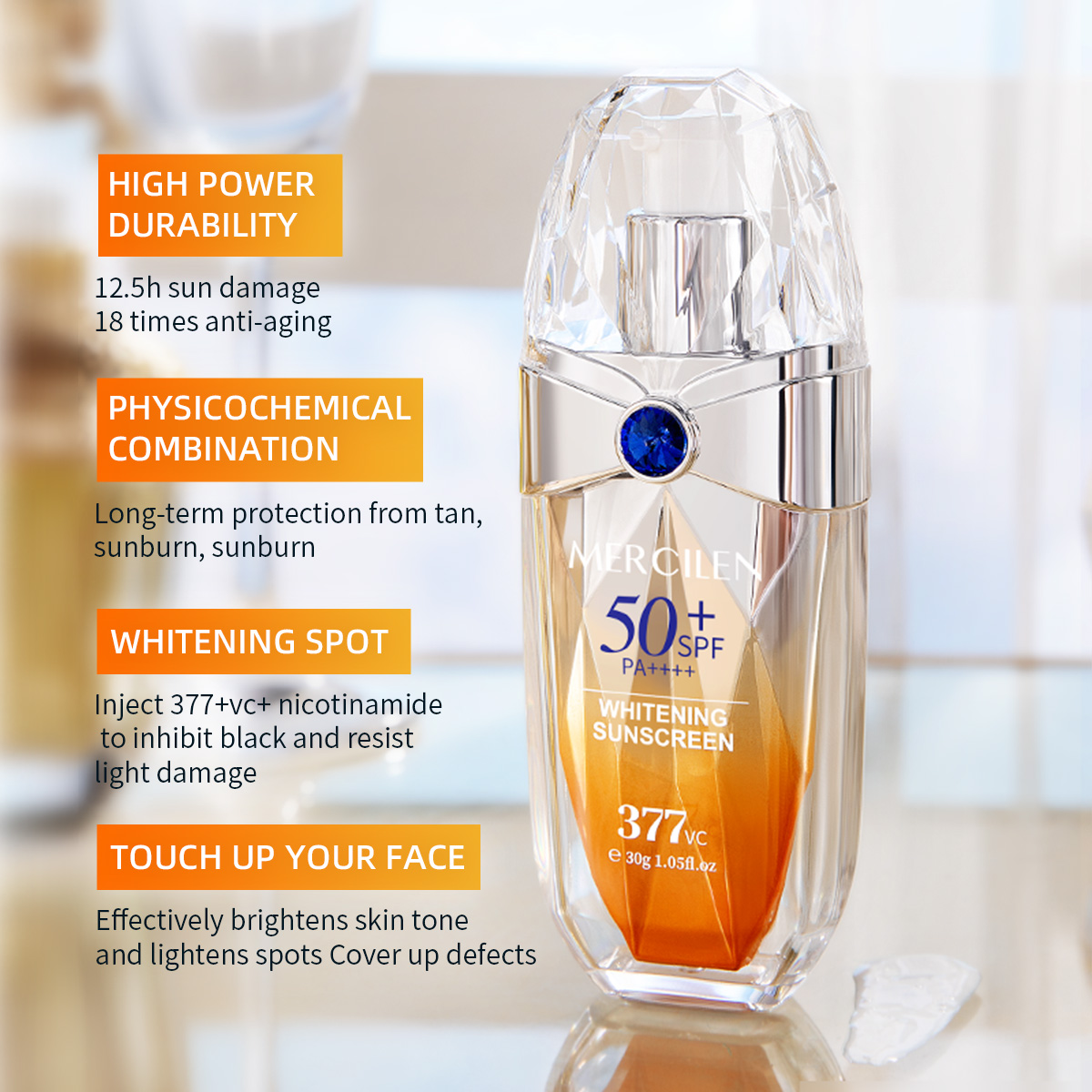 Mercilen Sunscreen 30g, Spf50+ - đánh giá và giá Spf 50 Sunscreen